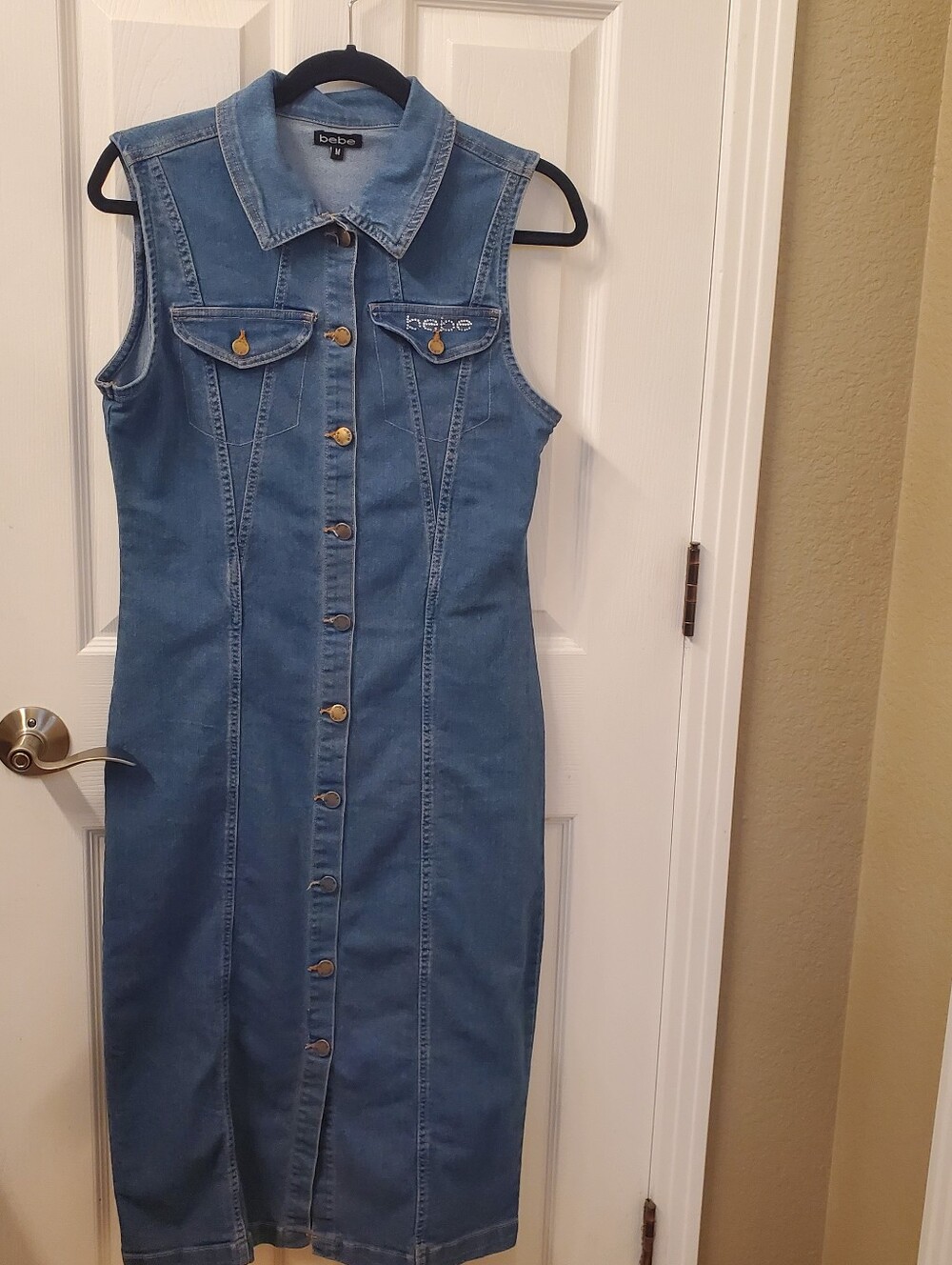 BEBE Denim Dress Maxi
